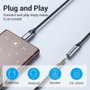 Vention BGMHF Conversor Jack 3.5mm Hembra a USB Tipo-C Macho 1m Gris